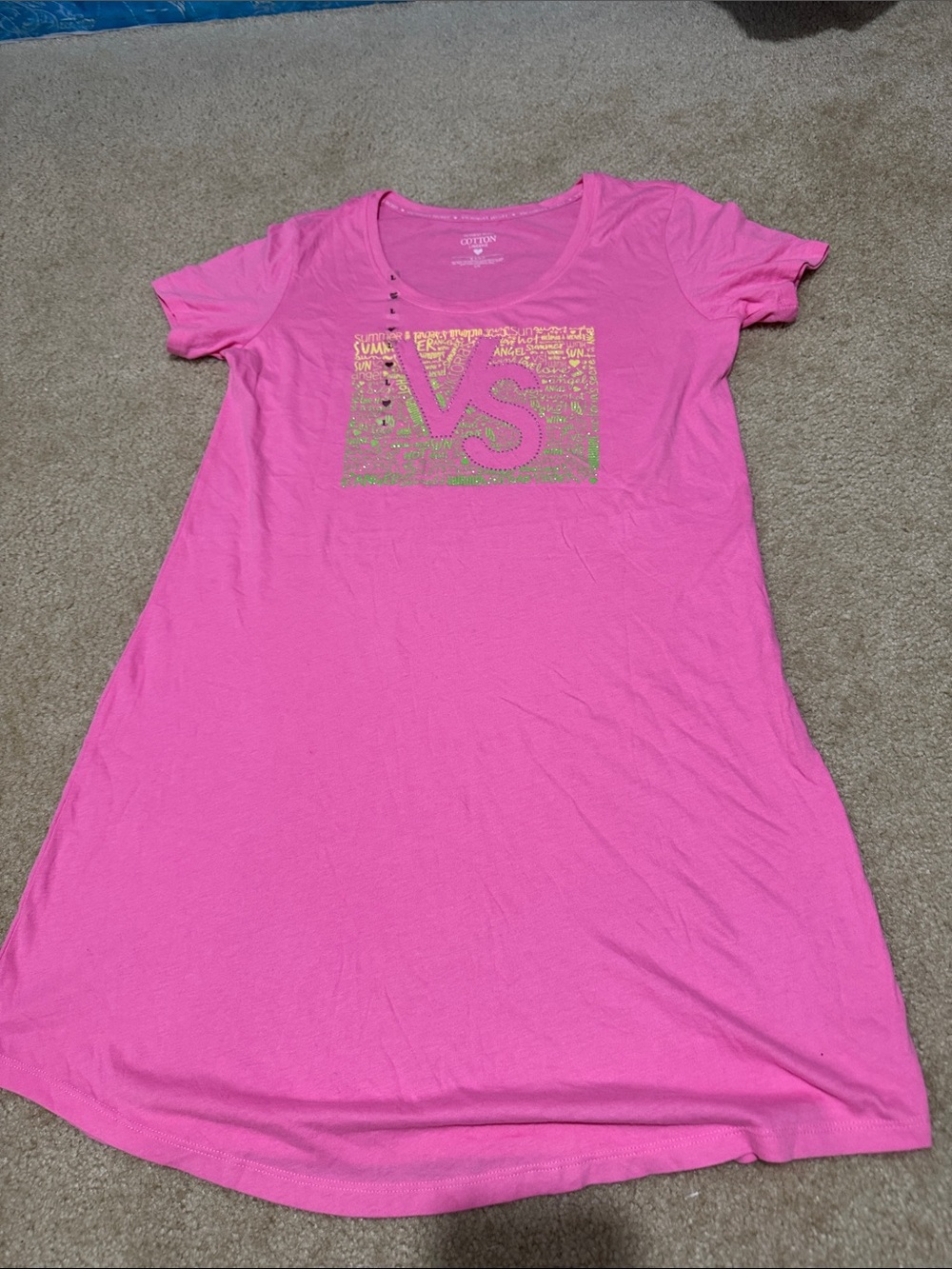 Victoria's Secret Pink Graphic Nite Gown
Bright Pink with Gold Accent